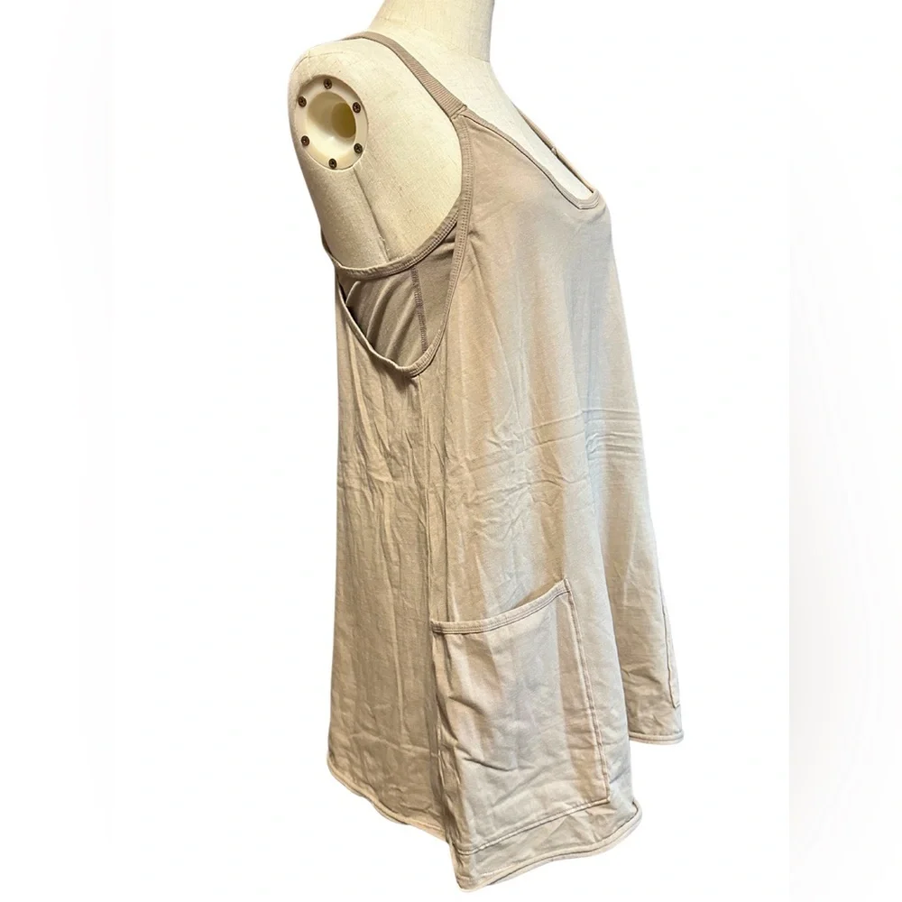 Free People Movement Hot Shot Romper Mini Dress in Mocha Latte Sz Small - Picture 6 of 14